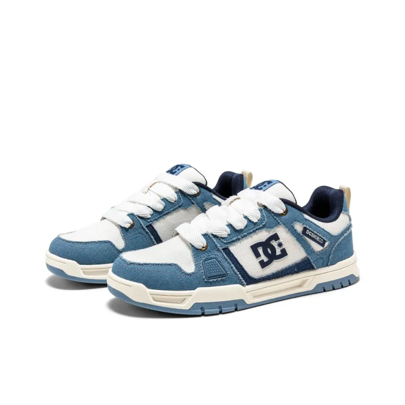 DC Shoes STAG CAS Abrasion Resistant Height Increasing Low Top Skateboard Shoes Men's Sea Blue Beach-1