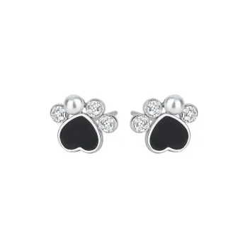 PHOENIXSILY 999 Fine Silver Stud Earrings Women's