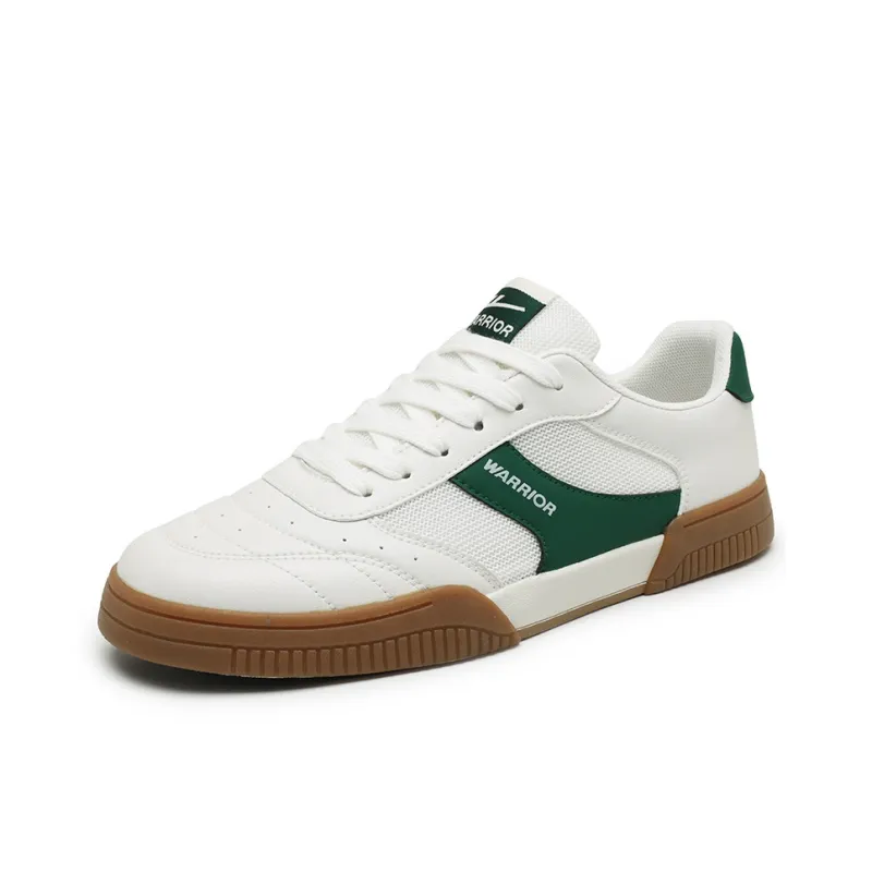 Warrior Slip Resistant, Abrasion Resistant, Breathable Low Top Skateboard Shoes Men's Beige Green-1