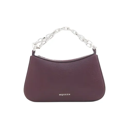 Alexander McQueen T Bar Grained Lambskin Coin Purse Handbag Mini Women's Deep Red