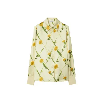 Burberry Dandelion-print Satin Shirt