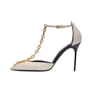 BALMAIN Slim Heel High Heels 9.5cm Women's White
