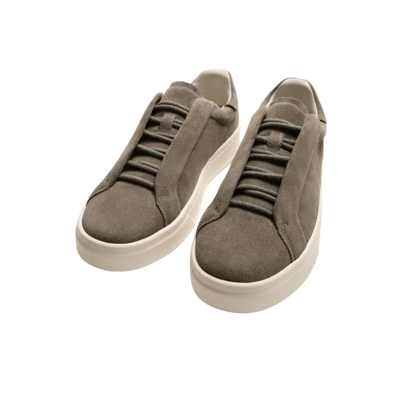 ZARA Low Top Skateboard Shoes Men's Taupe-2