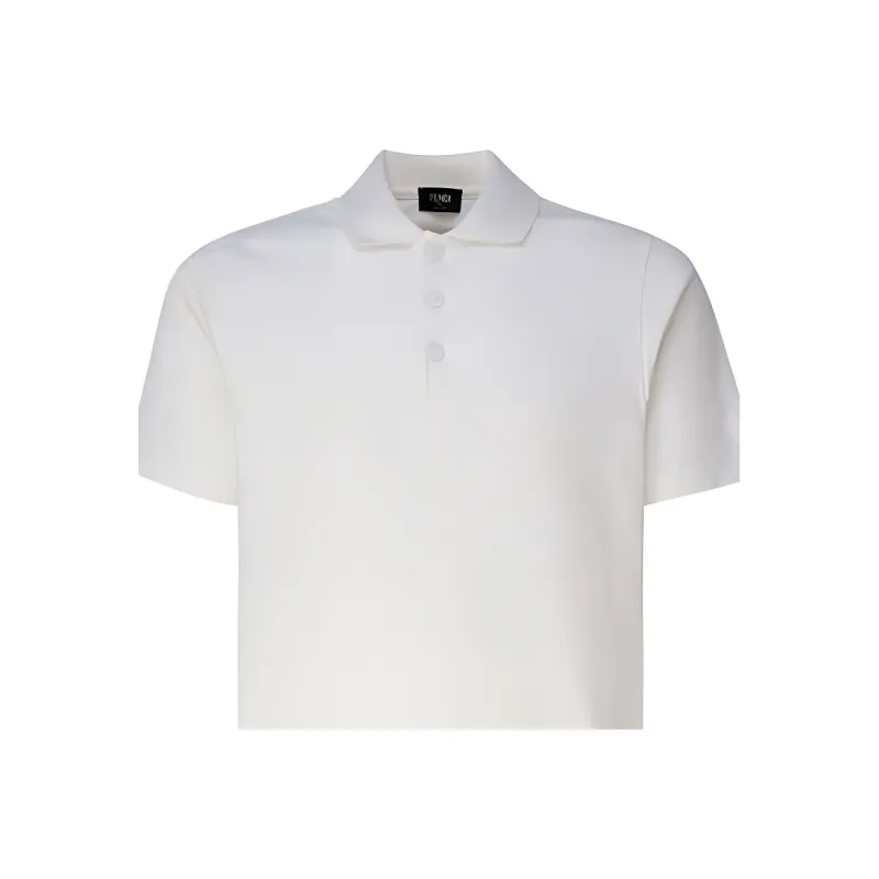 FENDI Short Sleeved Straight Hem Polo Shirt-3