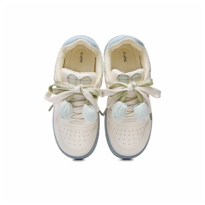 OAOQ Cushioning, Abrasion Resistant, Lightweight, And Breathable Low Top Skateboard Shoes Women's-10