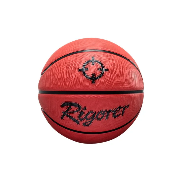 RIGORER Rubber Basketball Laser Red Size 7 Street Training Competition Unisex-0