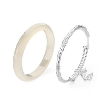 Yuxin Glass Cat Eye Jade Bangles Unisex