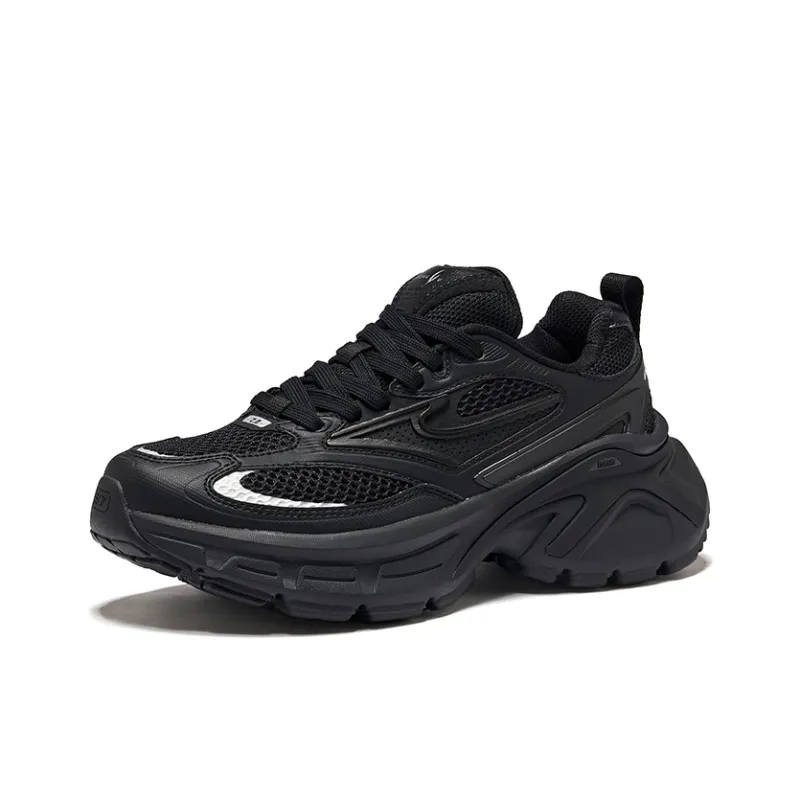Erke Hongyu 2.0 Abrasion Resistant Breathable Low Top Chunky Sneakers Women's Jet Black-2