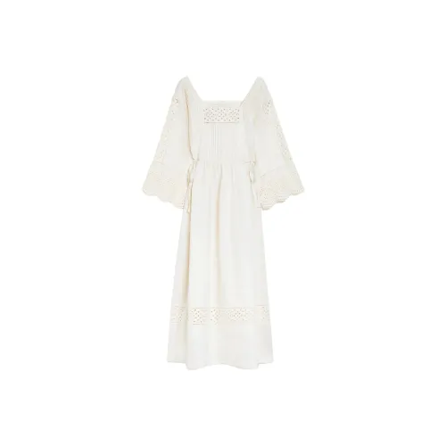 WEEKEND MaxMara Luglio Collection SS25 Long Sleeved Dress Women's Beige