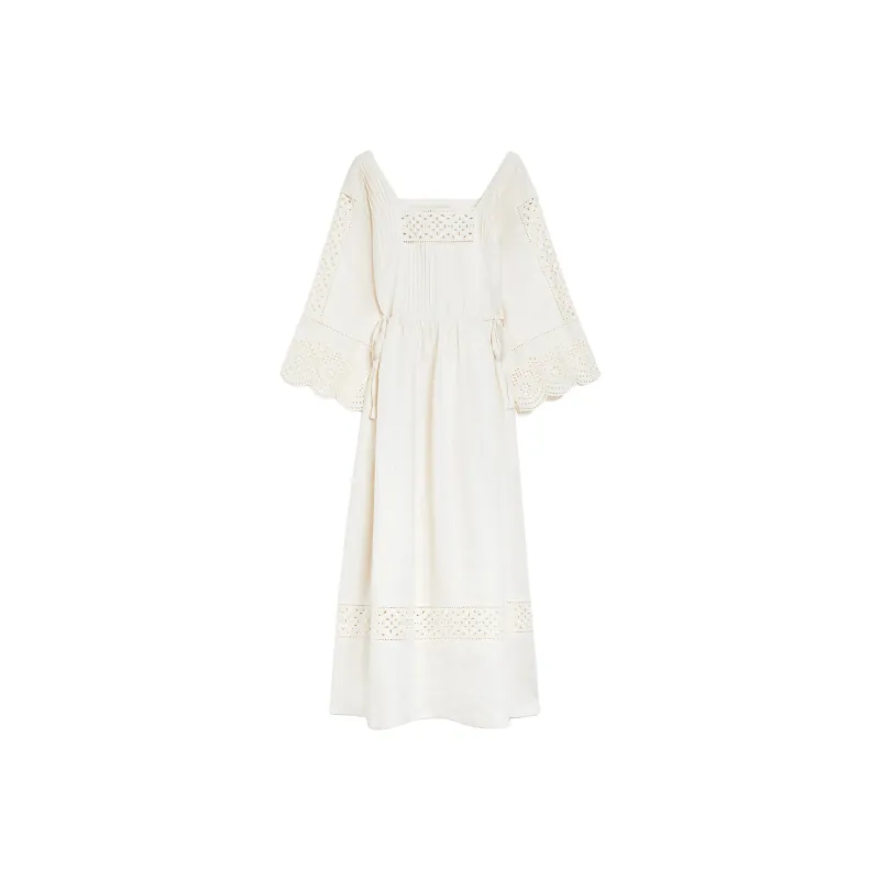 WEEKEND MaxMara Luglio Collection SS25 Long Sleeved Dress Women's Beige-0