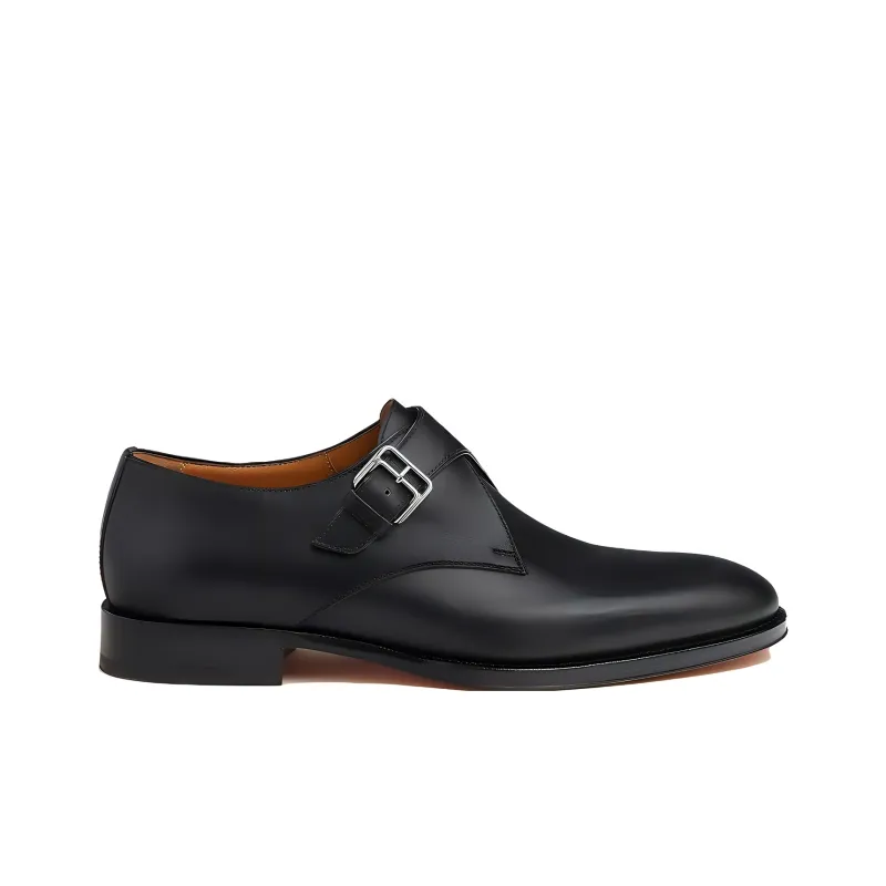 HERMES Ioan Dress Shoes Men's Black-1
