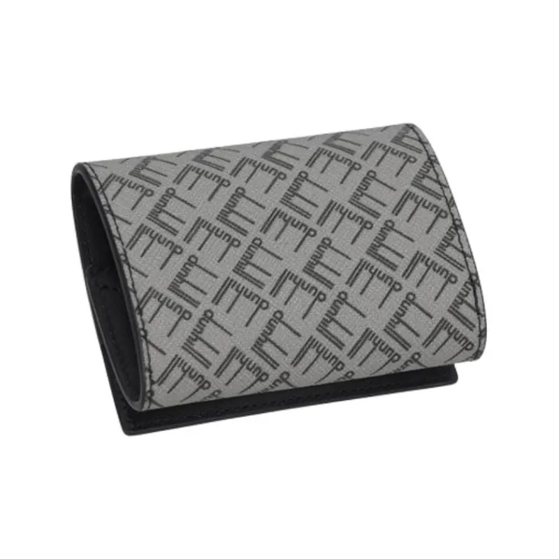 Dunhill Canvas With Leather Coin Purse Men's Gray-1