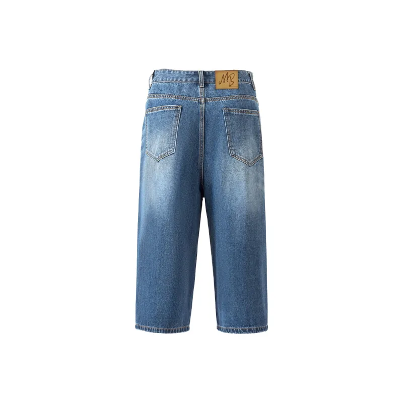 MindBridge Denim Shorts Unisex Dark Blue-1