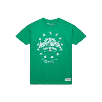 Mitchell & Ness WWE WrestleMania 40 Revolution T Shirt Men's Green