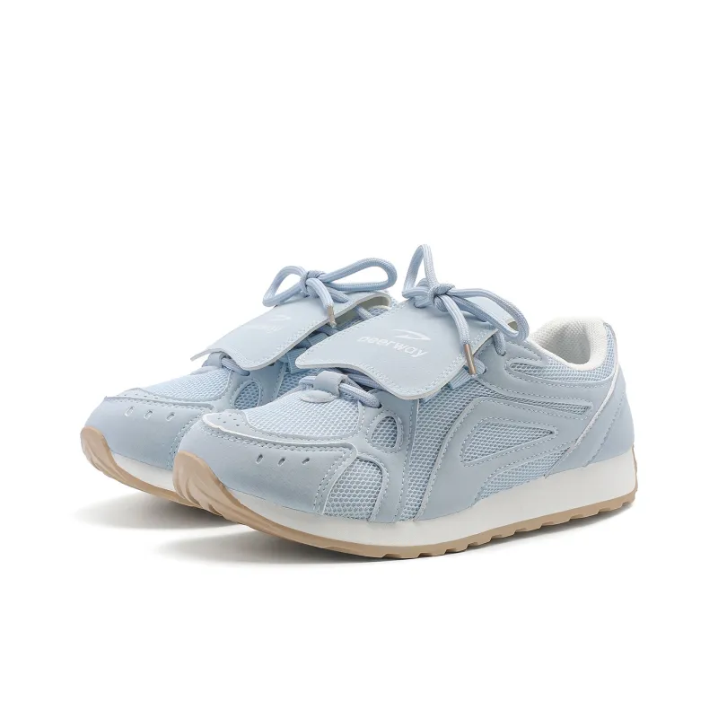 DEERWAY Height Increasing Slip Resistant Low Top Casual Shoes Women's Haze Blue-1