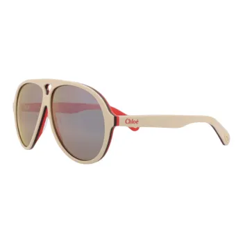 Chloe Acetate Aviator Sunglasses Unisex White