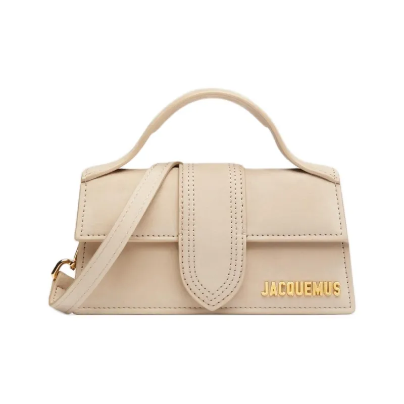 Jacquemus Cow Leather Shoulder Bag, Crossbody Bag, Handbag Mini Women's Dark Beige-0