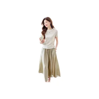 TERRE BLEUE Summer Skirt Set Loose Fit Women's