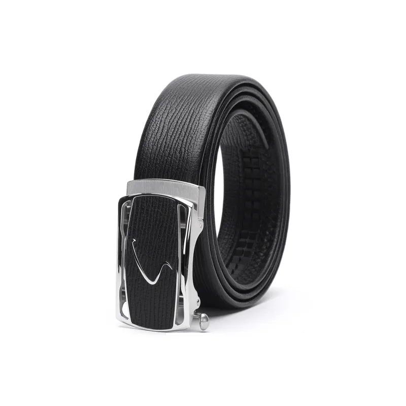 Satchi Cow Leather Belts Men's Black 3.4cm-1