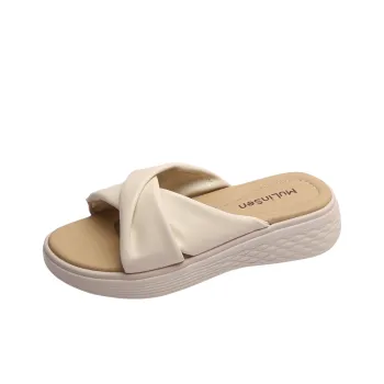 Mulinsen PU Polyurethane Stitching Abrasion Resistant Slide Slippers Women's