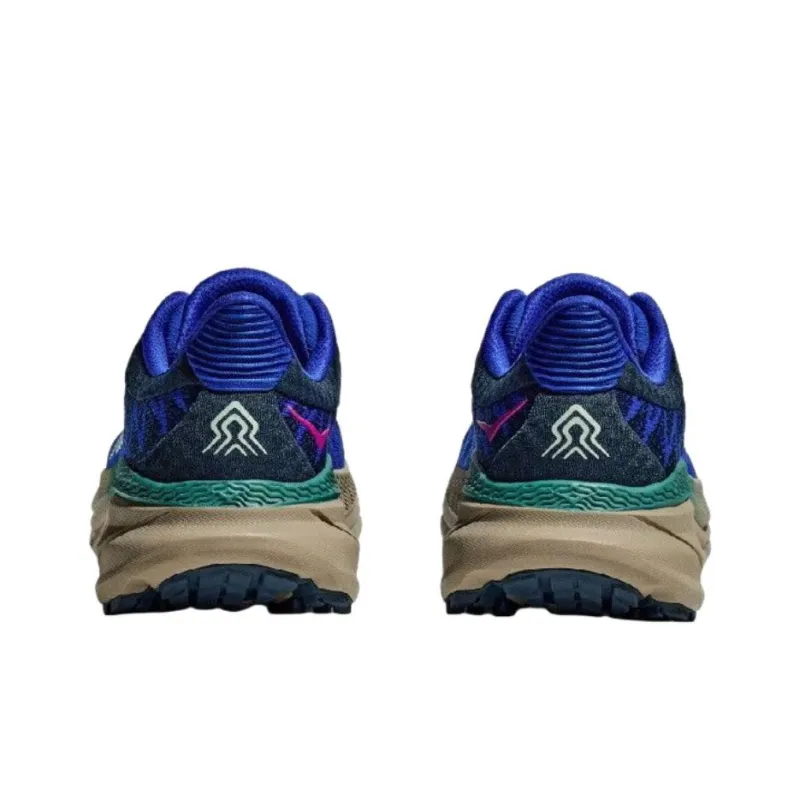 HOKA ONE ONE Challenger 7 Anti Slip Wear Resistant Low Top Trail Running Shoes Men's Blue-4