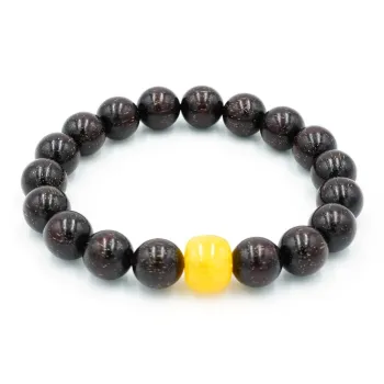 PAUL COSTELLOE Pterocarpus Beaded Bracelet, Fortune Beads Unisex
