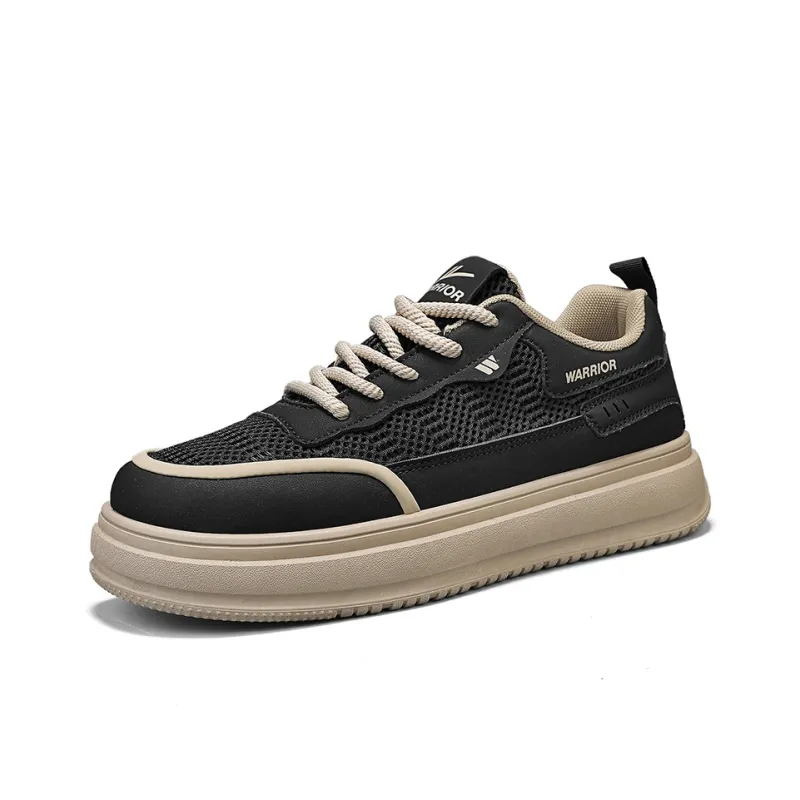 WARRIOR Skateboard Shoes Men Low Top Brown-1