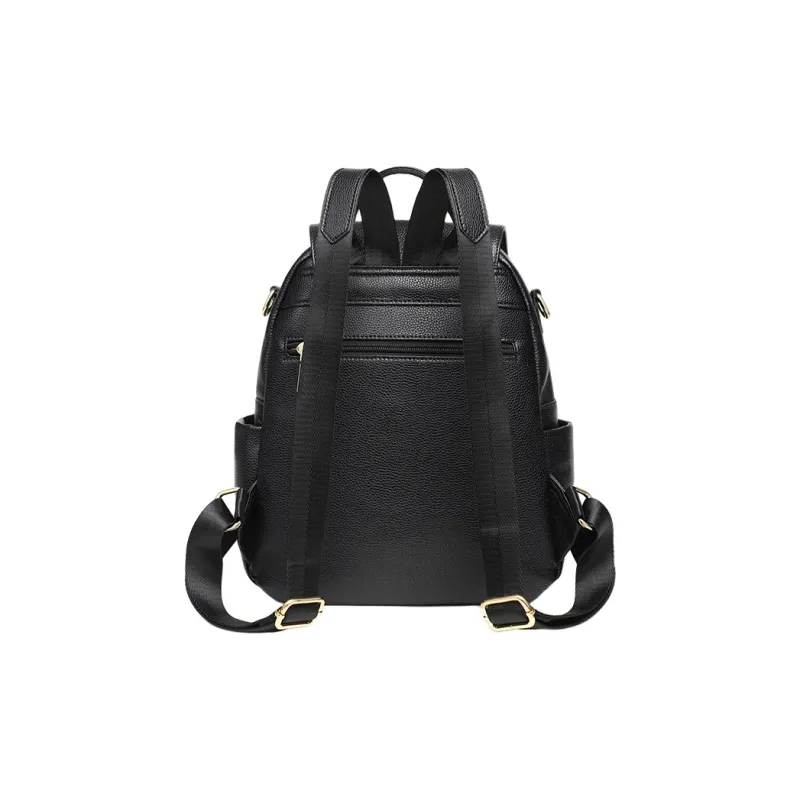 C°BANNER Cow Leather Backpack Medium Size Women's Black-3
