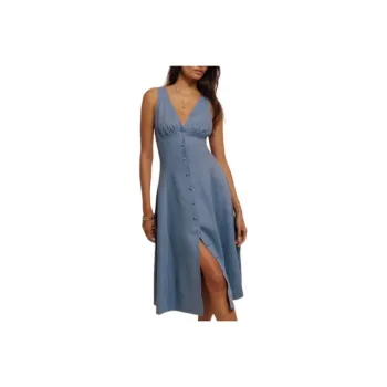 REFORMATION Sebastien Linen Dress Sleeveless Dress Women's