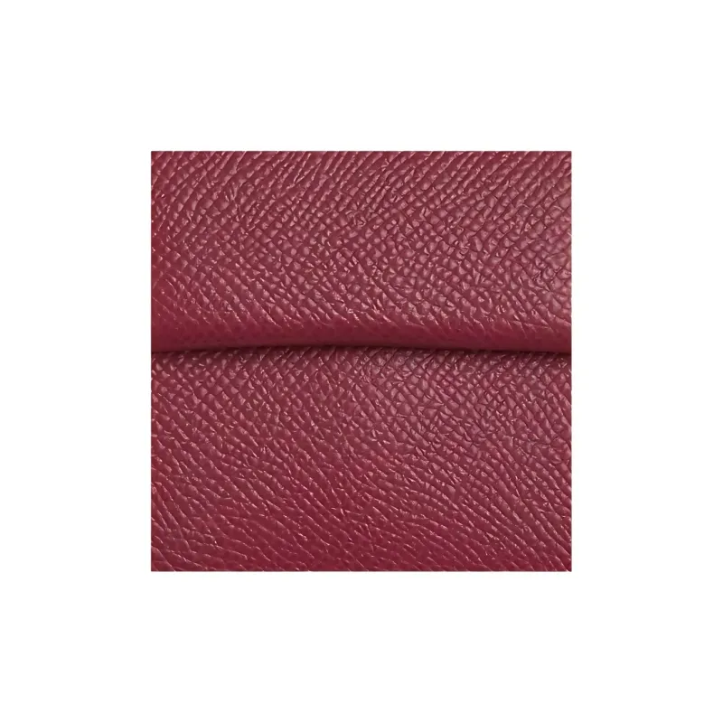 HERMES Bastia Epsom Leather Coin Purse Wallet Women's B5 Rubis Gemstone Red-3