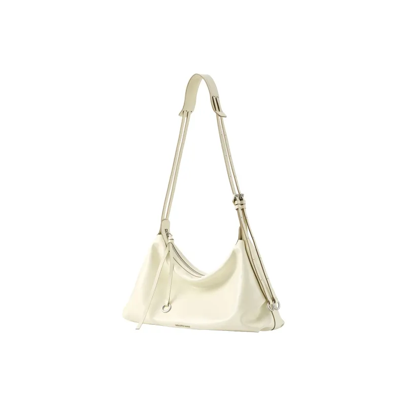 AMAZING SONG Cow Leather Hobo Bag, Crossbody Bag, Shoulder Bag Women's Elegant Black/Dark Chocolate/Cream Yellow-2