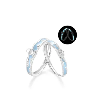 Lao Feng Xiang S925 Silver Rings Unisex