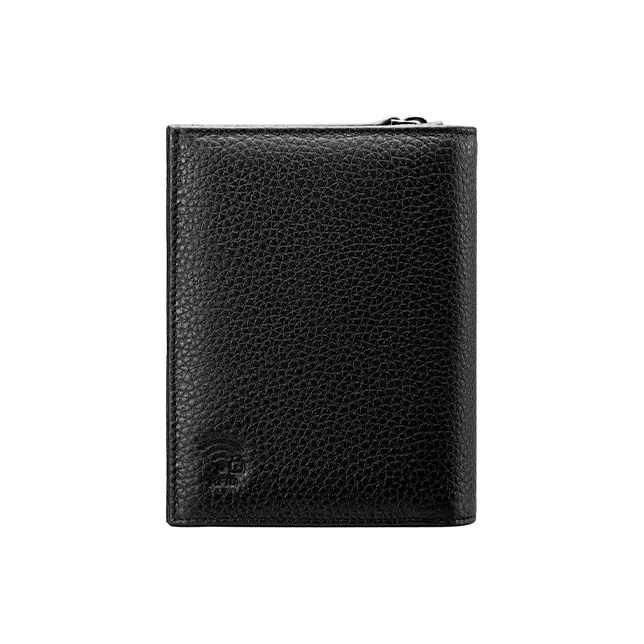 HLA Cow Leather Wallet Regular Unisex Black-1