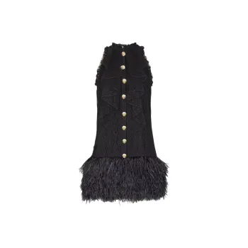 BALMAIN Sleeveless Dress Women's Black