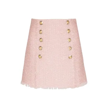 BALMAIN SS25 Casual Short Skirts Women's Pink