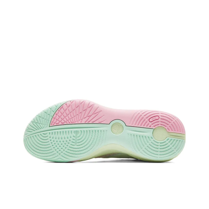 PEAK Wind 3.0 Basketball Shoes Men Low Top Pink Green-5