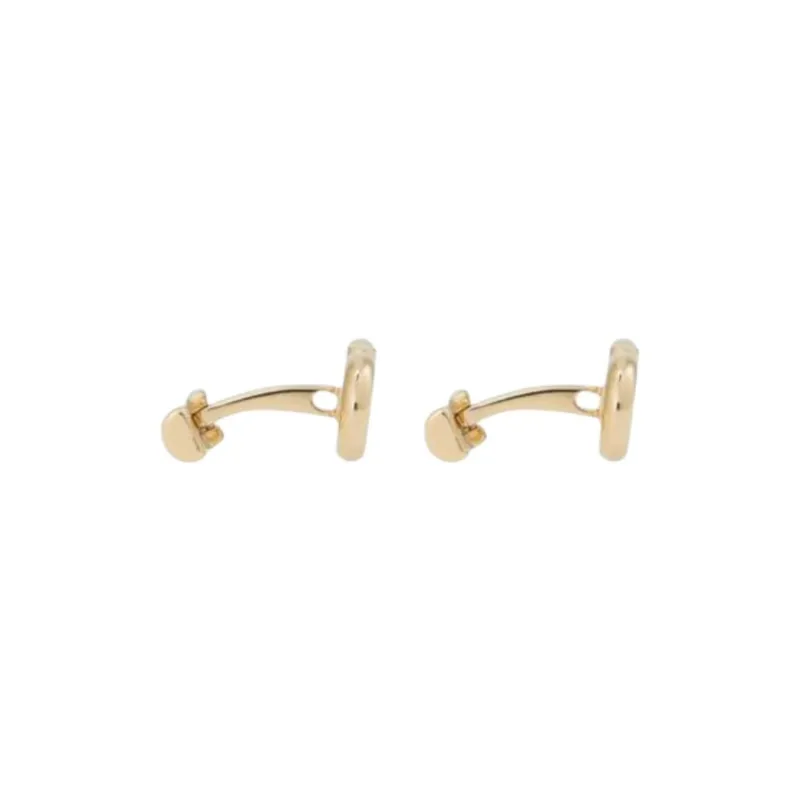 FERRAGAMO Brass Stud Earrings Men's Gold-2