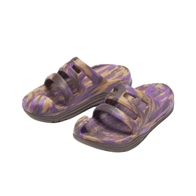 THE NORTH FACE Reactive Slide Abrasion Resistant Cushioning Slide Slippers Unisex Brown Purple-2