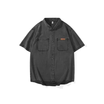 EPTISON Shirts Unisex Black Gray Color