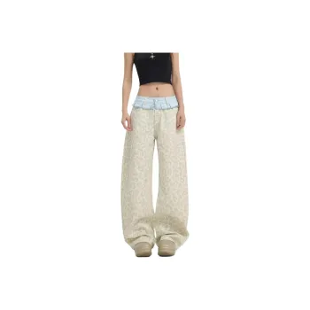 Concubine Zhu Jeans Women's Leopard Print