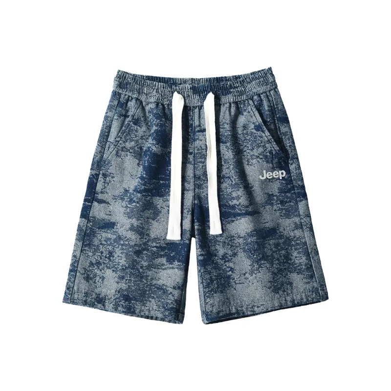 Jeep Casual Loose Fit Mid Rise Denim Shorts Unisex-9