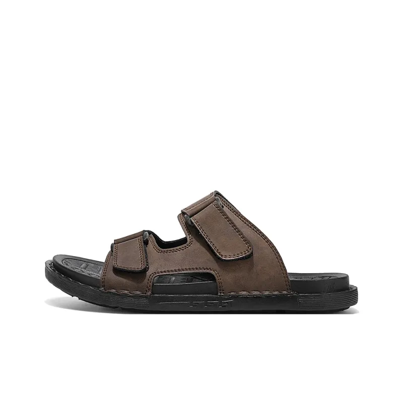 XIMO BULL Slide Slippers Men Brown-4