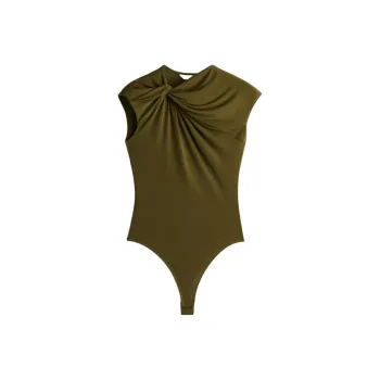 H&M Bodysuits Women's Dark Khaki Green