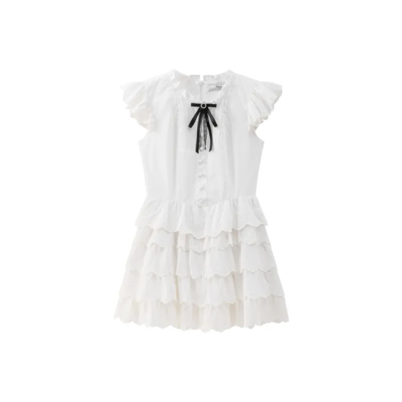 Mu Xiao Xin Short Sleeved Dress Women's-0
