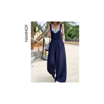 NANING9 Jumpsuits Women's Navy Blue