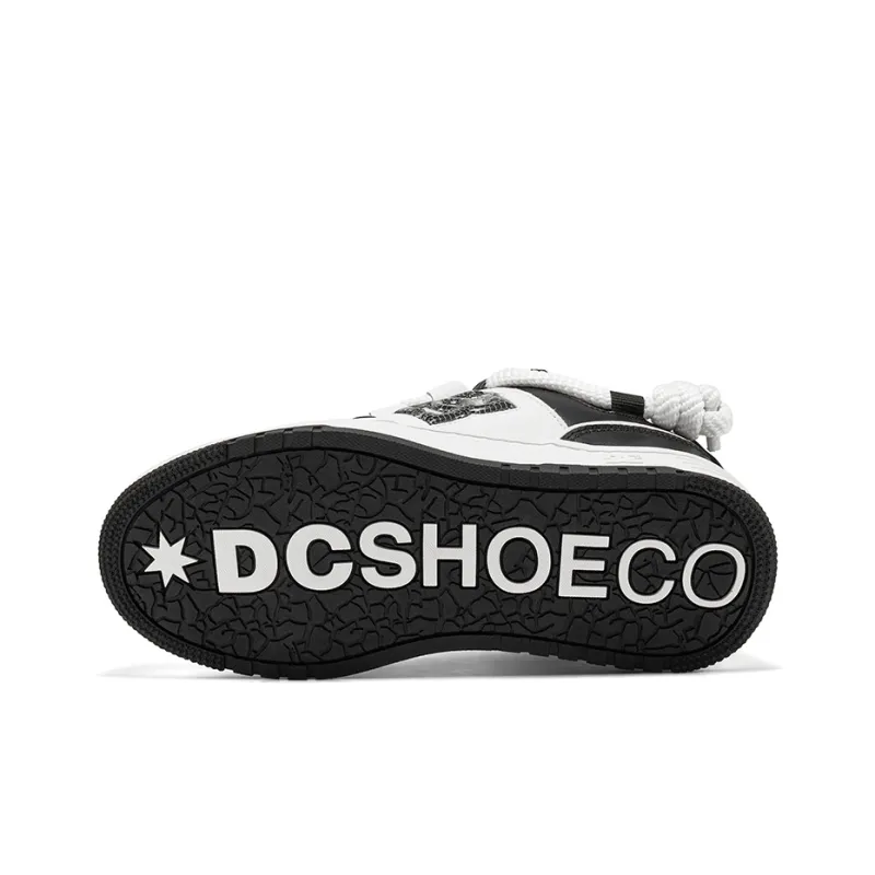 DC Shoes LNLAY CAS Low Top Skateboard Shoes Men's White Black-4