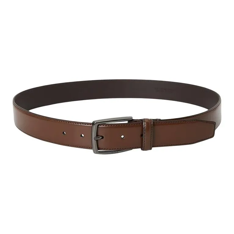 HUGO BOSS Leather Belts Men's Brown Width 3.5CM-1