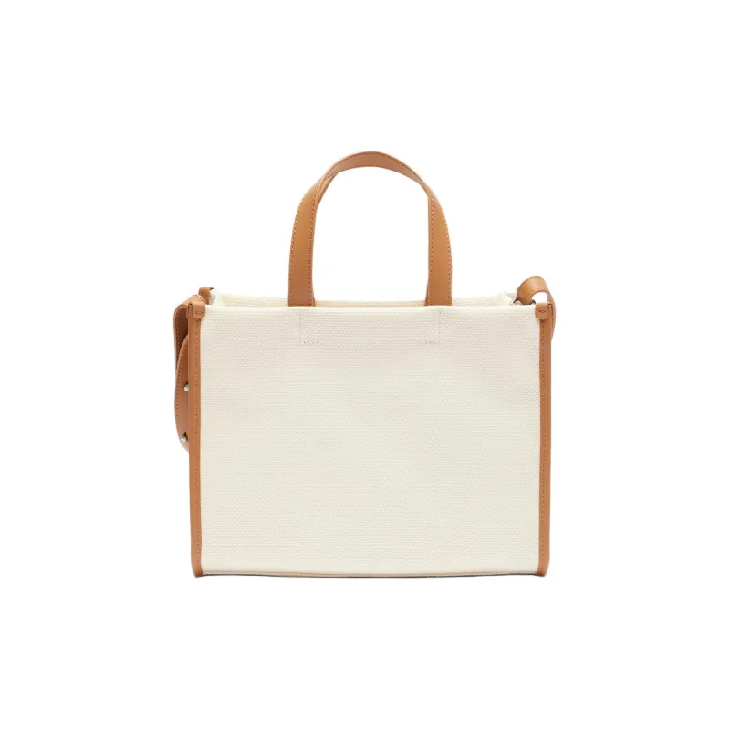 LACOSTE Cotton Shoulder Bag, Crossbody Bag, Handbag Women's Natural Tan-2