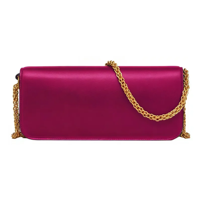 Valentino Locò Calfskin Baguette Bag Shoulder Bag Crossbody Bag Handbag Regular Women's Rose Red-2