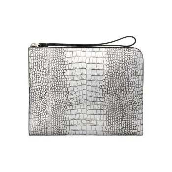 Giuseppe Zanotti/GZ Leather Clutch Men's Silver